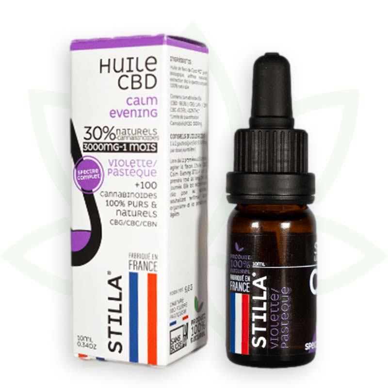 huile de cbd calm evening 30 pourcent 10ml full spectrum stilla france mafrenchweed 8