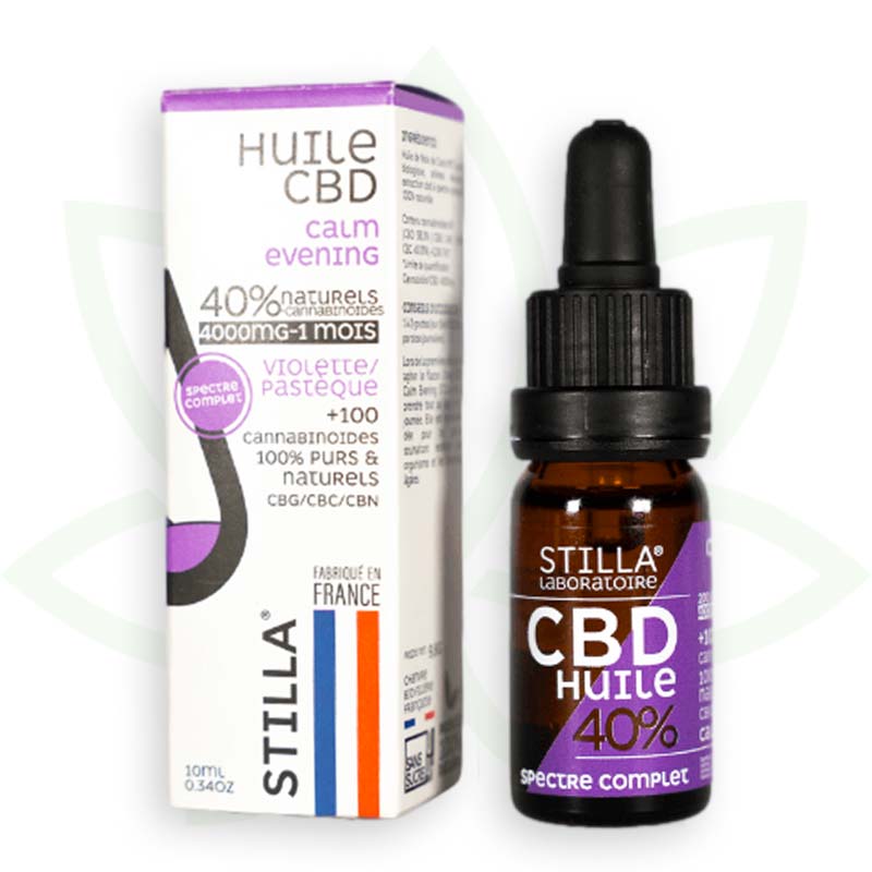 huile de cbd calm evening 40 pourcent 10ml full spectrum stilla france mafrenchweed 10