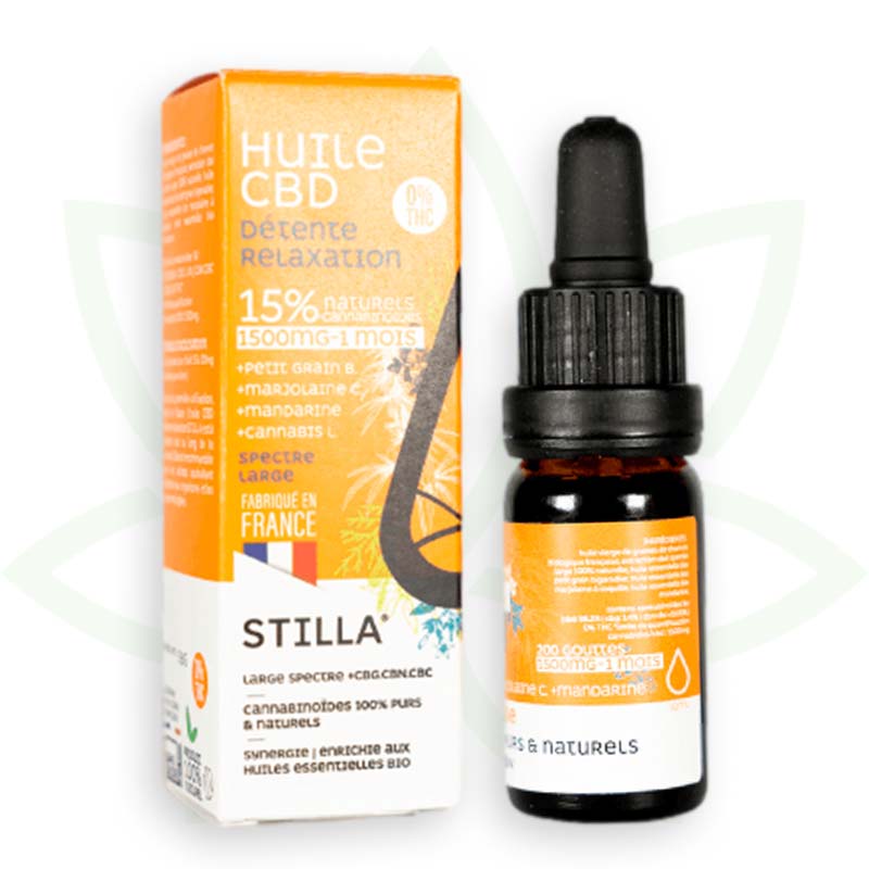 huile de cbd detente relaxation 15 pourcent 10ml broad spectrum stilla france mafrenchweed 6