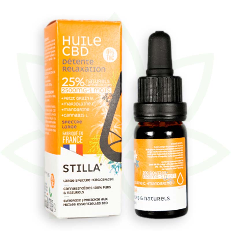 huile de cbd detente relaxation 25 pourcent 10ml broad spectrum stilla france mafrenchweed 9