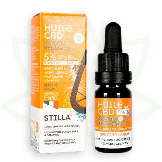 huile de cbd detente relaxation 5 pourcent 10ml broad spectrum stilla france mafrenchweed 1