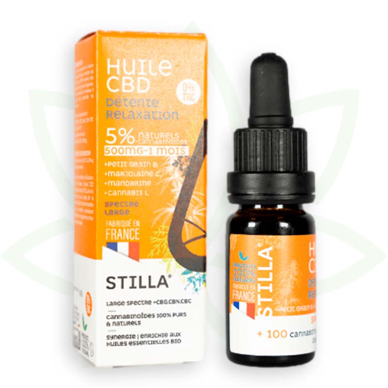 huile de cbd detente relaxation 5 pourcent 10ml broad spectrum stilla france mafrenchweed 2