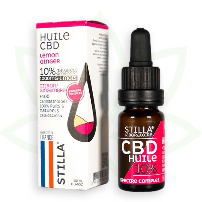 huile de cbd lemon ginger 10 pourcent 10ml full spectrum stilla france mafrenchweed 1