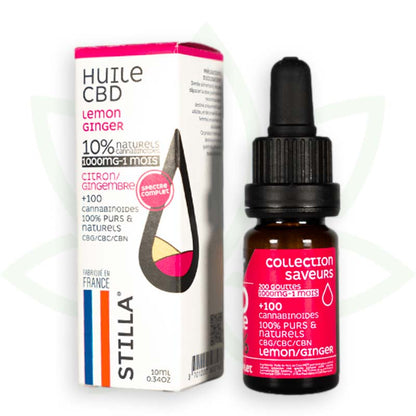 huile de cbd lemon ginger 10 pourcent 10ml full spectrum stilla france mafrenchweed 3