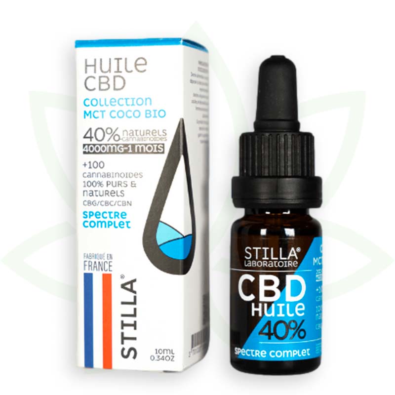 cbd mct coconut oil 40 percent 10ml full spectrum stilla france mafrenchweed 10