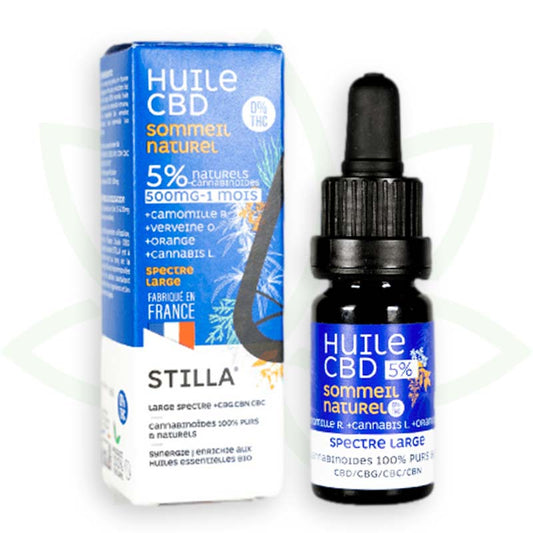 huile de cbd sommeil naturel 5 pourcent 10ml broad spectrum stilla france mafrenchweed 1