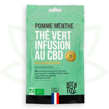 the vert cbd pomme menthe infusion cbd bio rest in tizz mafrenchweed 1