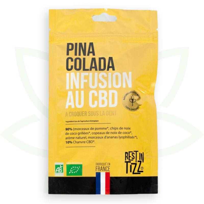 tisane cbd pina colada infusion cbd bio rest in tizz mafrenchweed 1